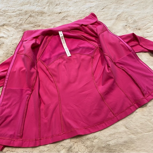 (6) Lululemon Cropped Define Jacket Nulu Sonic Pink Small Crop - Picture 11 of 14